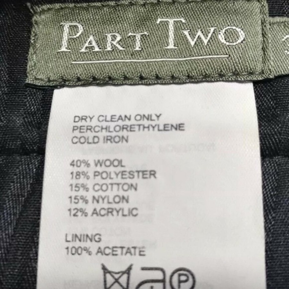 Part Two Men’s Size 33 Wool Polyester Cotton Pants - Picture 5 of 8